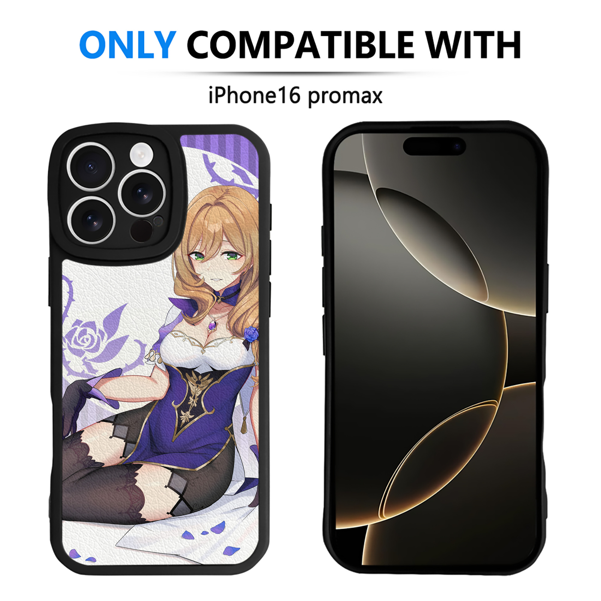 げんし神 genshin 【iPhone 16シリーズ対応】シリコンスマホケース（レザー調） 材質：シリコン